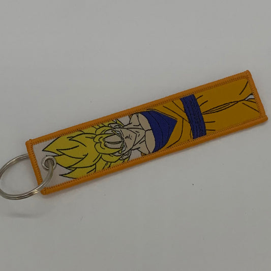 LIMITED Dragonball Z Super Saiyan Goku EMBROIDERED KEY CHAIN