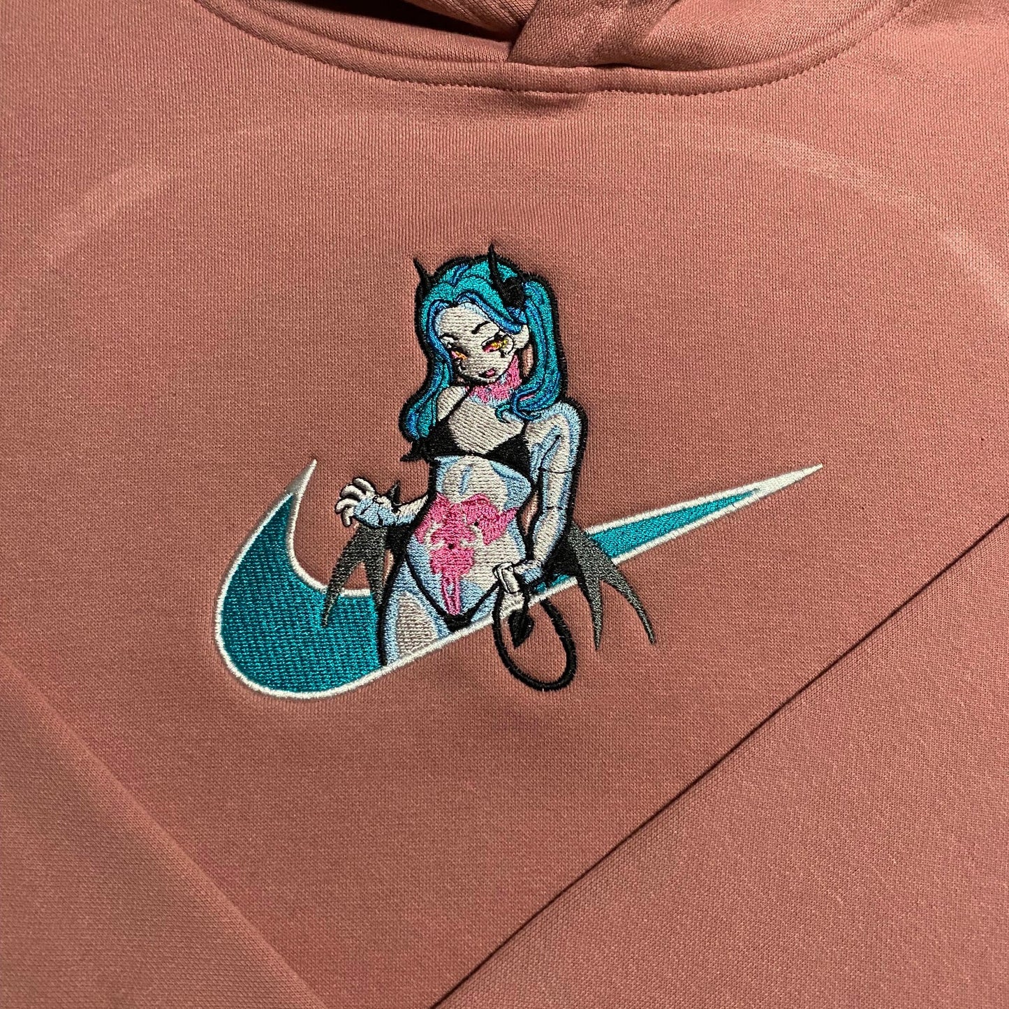 LIMITED Cyberpunk Devil Rebecca Gyat EMBROIDERED GYM HOODIE