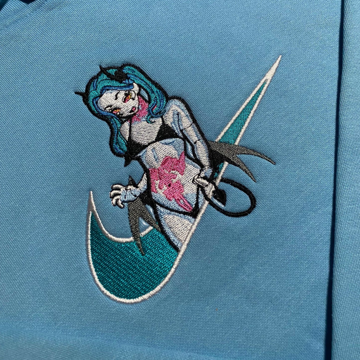 LIMITED Cyberpunk Devil Rebecca Gyat EMBROIDERED GYM HOODIE