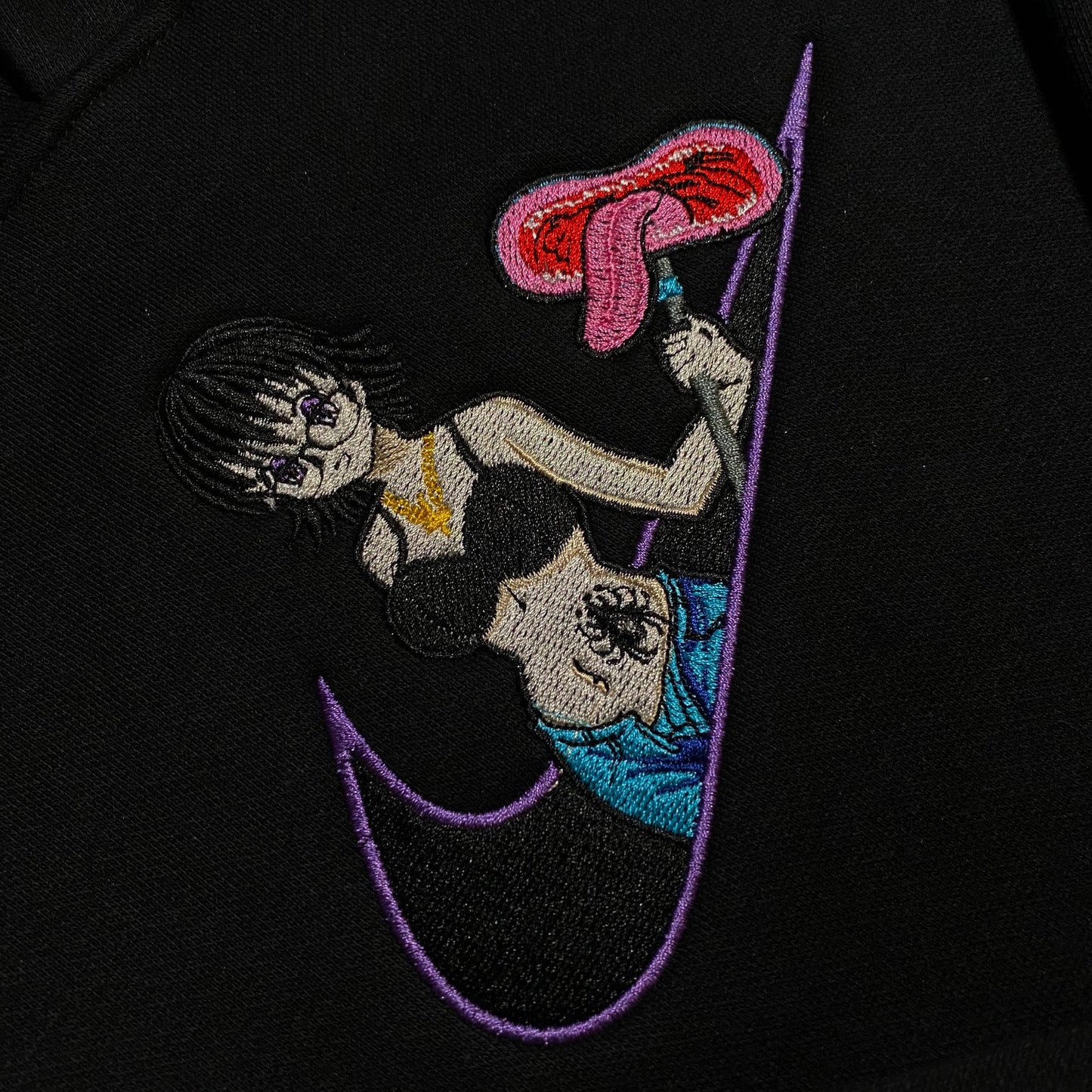 LIMITED Hunter X Hunter Shizuku Murasaki Gyat EMBROIDERED GYM HOODIE