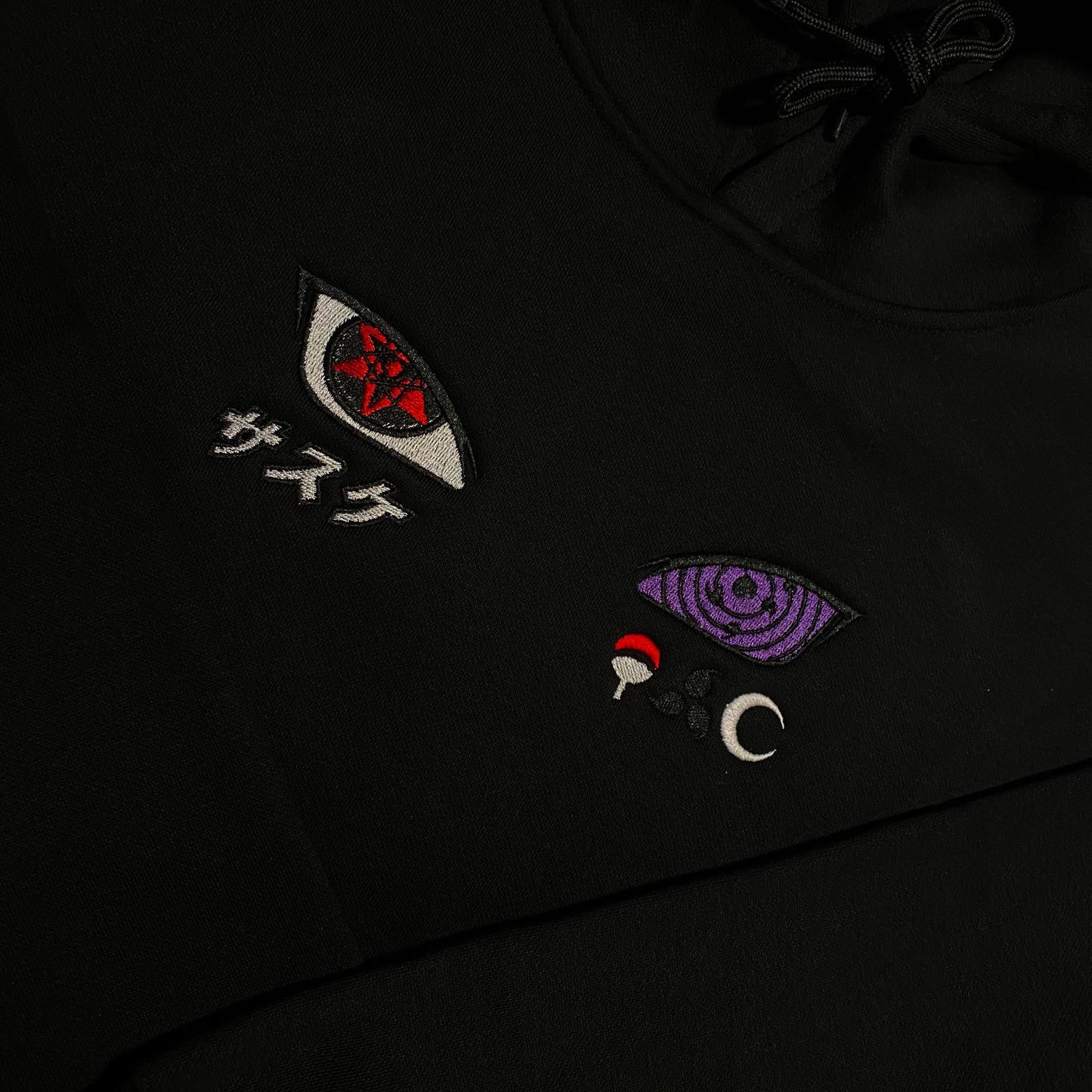 Limited Sasuke Sharingan Eyes EMBROIDERED Gym HOODIE