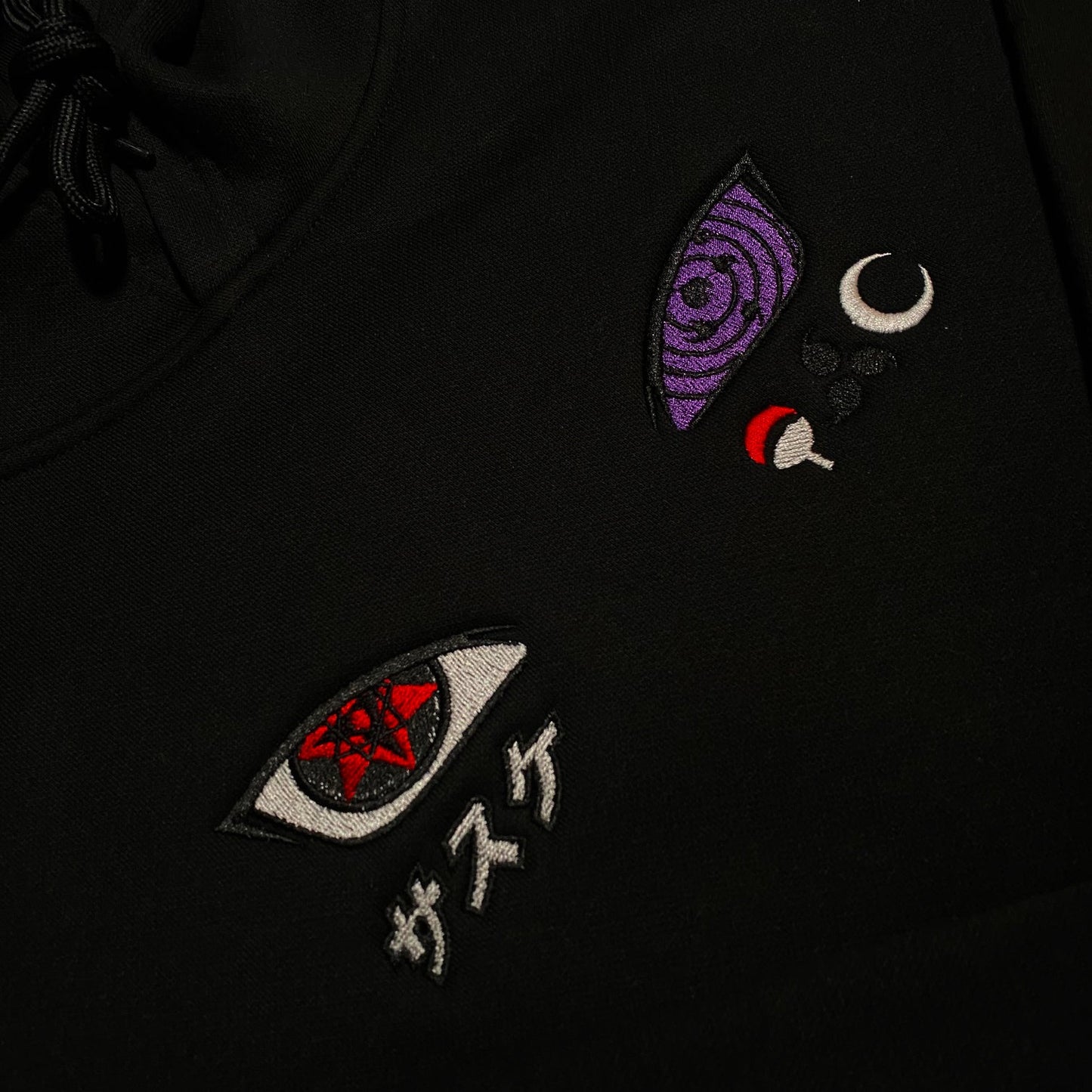 Limited Sasuke Sharingan Eyes EMBROIDERED Gym HOODIE