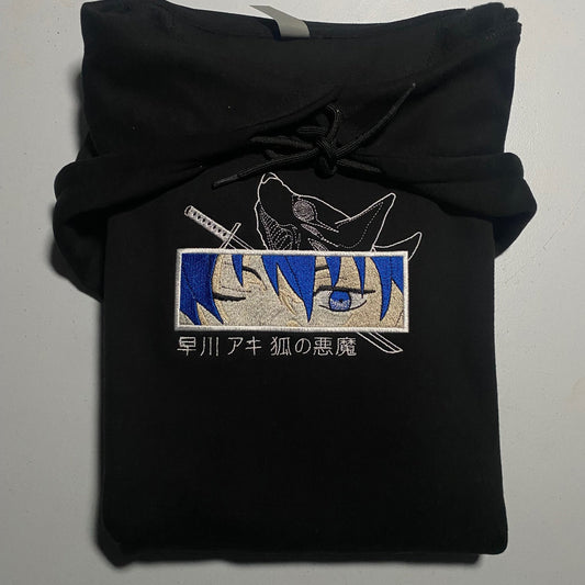 LIMITED Aki Fox Devil EMBROIDERED ANIME HOODIE