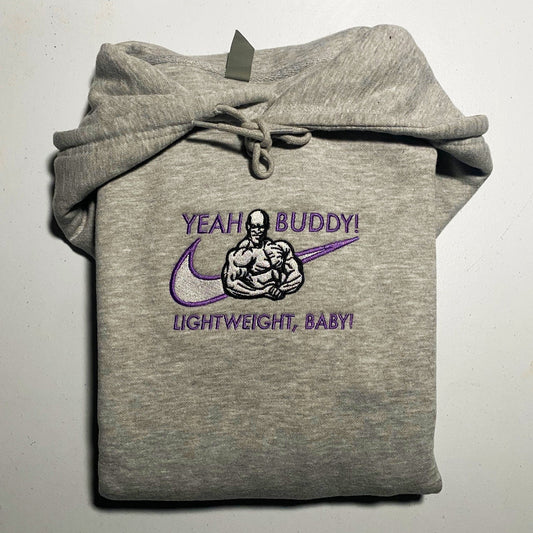 LIMITED Yeah Buddy Ronnie Coleman EMBROIDERED ANIME HOODIE