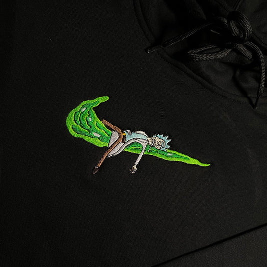 LIMITED Rick and Morty Portal Swoosh EMBROIDERED ANIME HOODIE