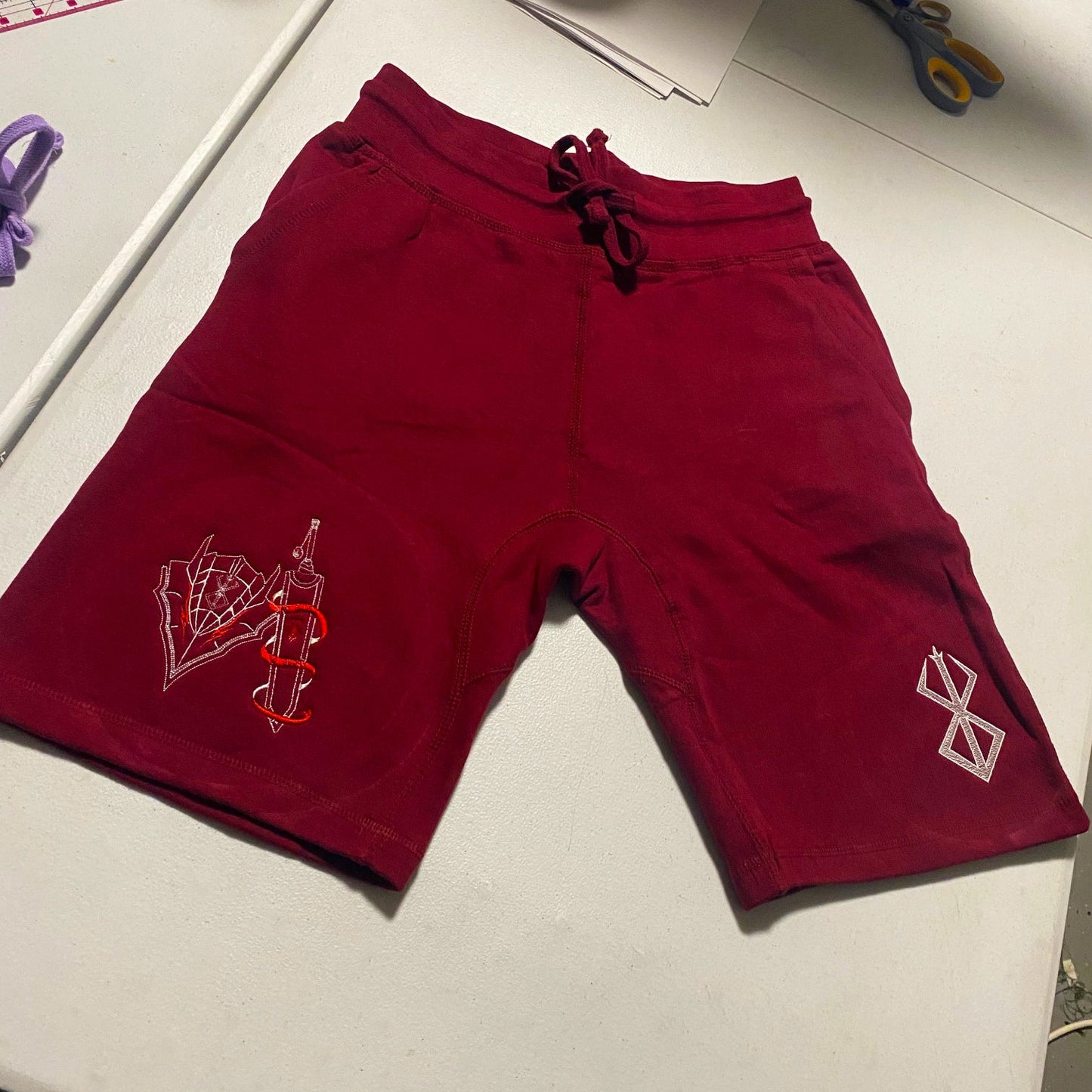 LIMITED Berserk Demon Embroidered GYM SHORTS