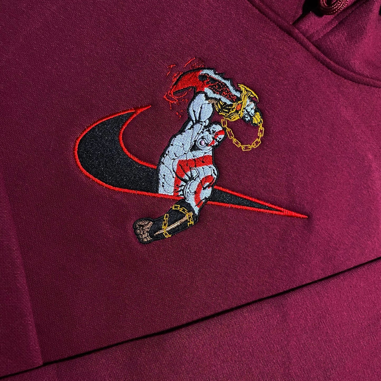 LIMITED God of War X Kratos EMBROIDERED ANIME HOODIE