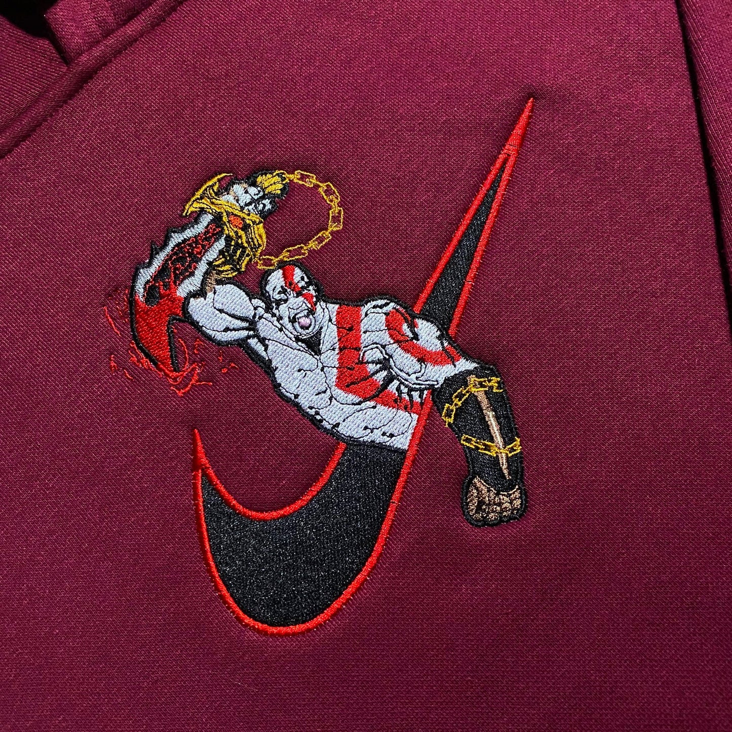 LIMITED God of War X Kratos EMBROIDERED ANIME HOODIE