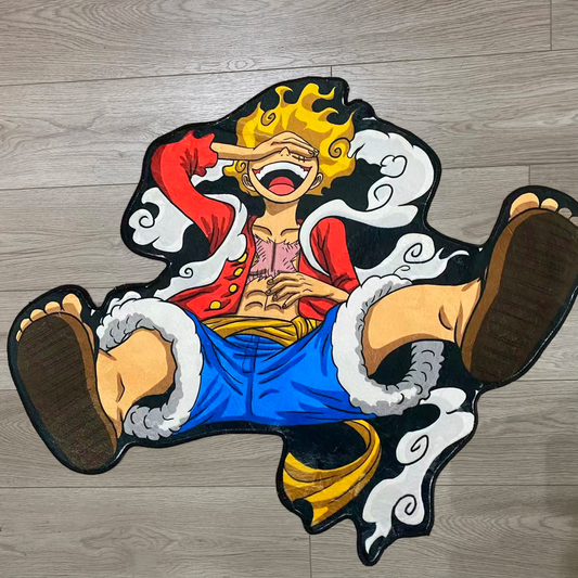 One Piece Fire Hair Alternate Luffy 5th Gear Handmade Rug