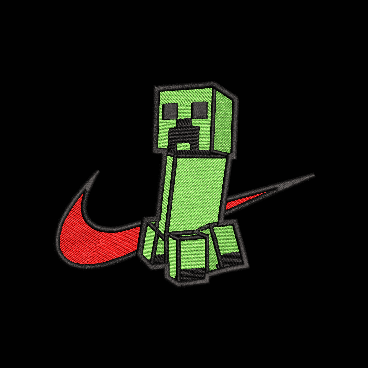 LIMITED Minecraft X Creeper Embroidered Anime T-Shirt