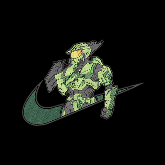 LIMITED Halo Master Chief Embroidered Anime T-Shirt