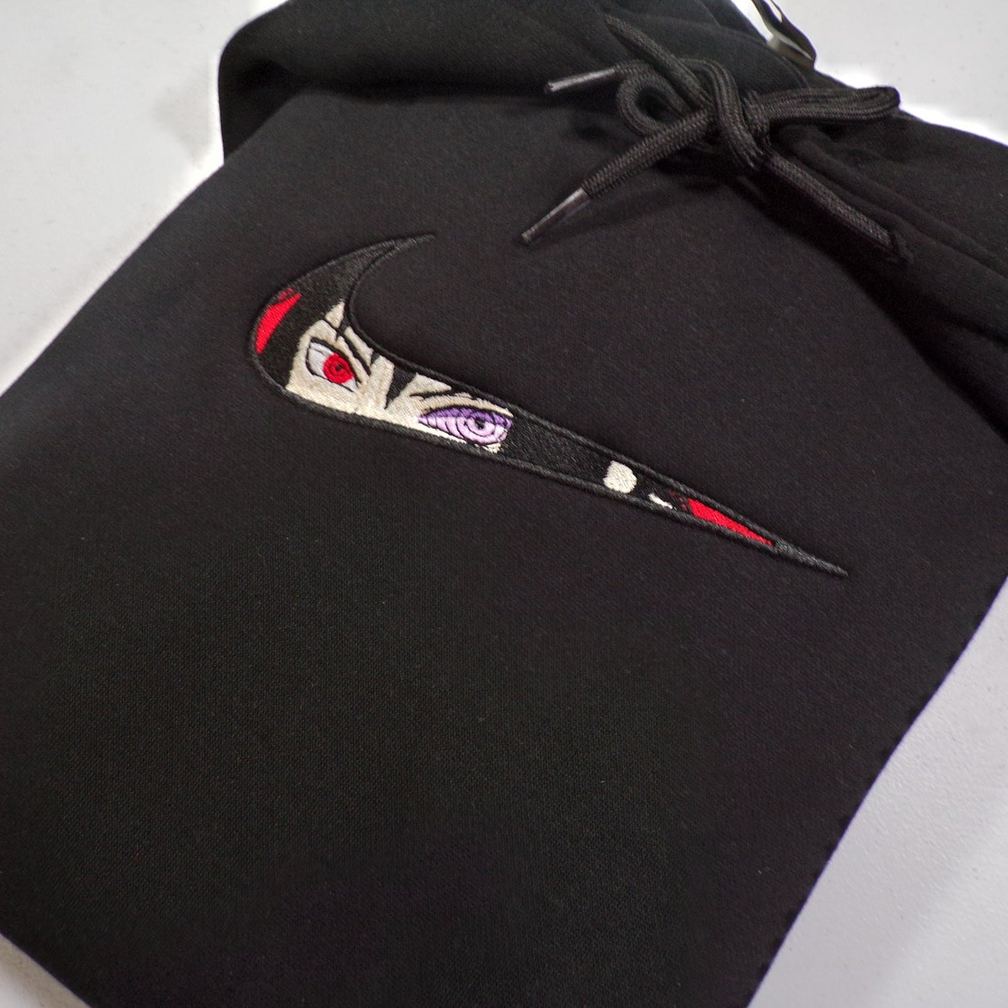 LIMITED NARUTO SASUKE UCHIHA RINNEGAN X EMBROIDERED ANIME HOODIE