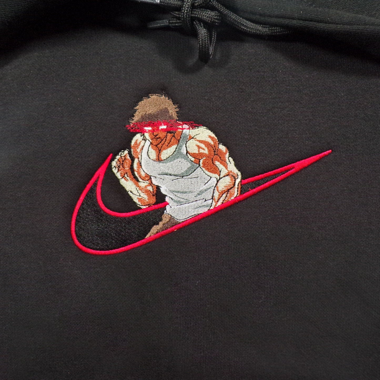 LIMITED BAKI THE GRAPPLER HANMA X RAGE EMBROIDERED ANIME HOODIE