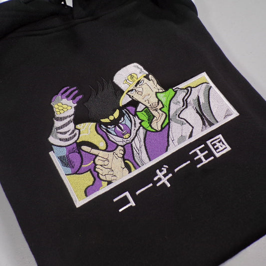 LIMITED JoJo's Bizarre Adventure Jotaro Kujo Star Daddy Platinum EMBROIDERED HOODIE