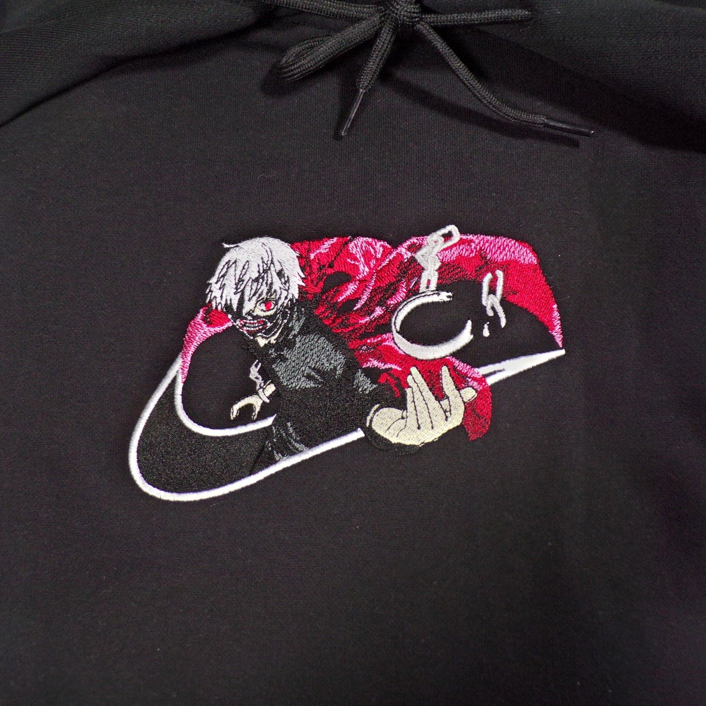 LIMITED TOKYO GOUL X KEN KANEKI EMBROIDERED HOODIE