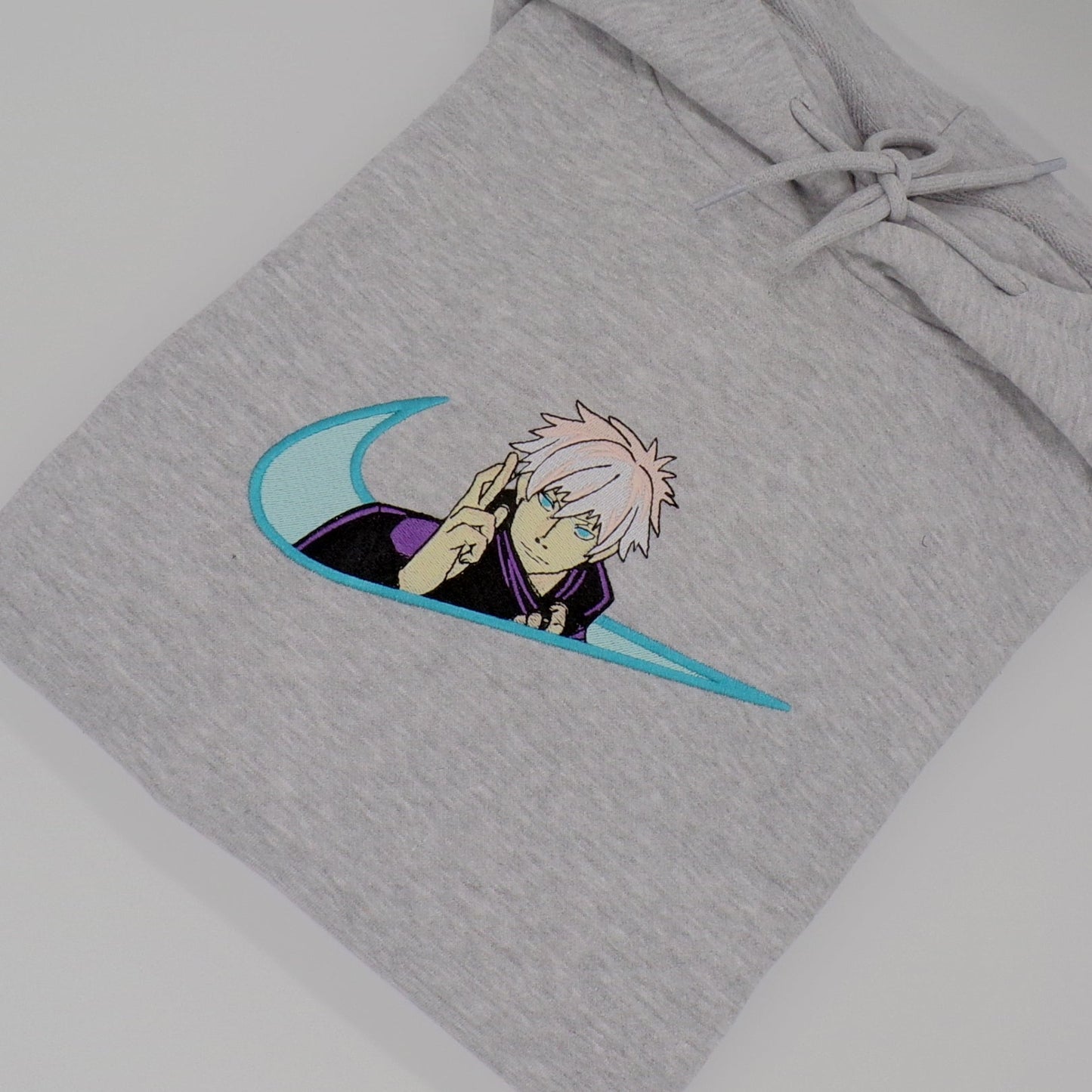 LIMITED JUJUTSU KAISEN X SATORU GOJO SENSEI EMBROIDERED ANIME HOODIE