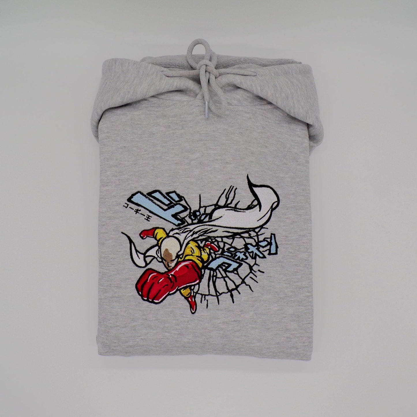 LIMITED ONE PUNCH MAN SAITAMA SERIOUS PUNCH EMBROIDERED HOODIE