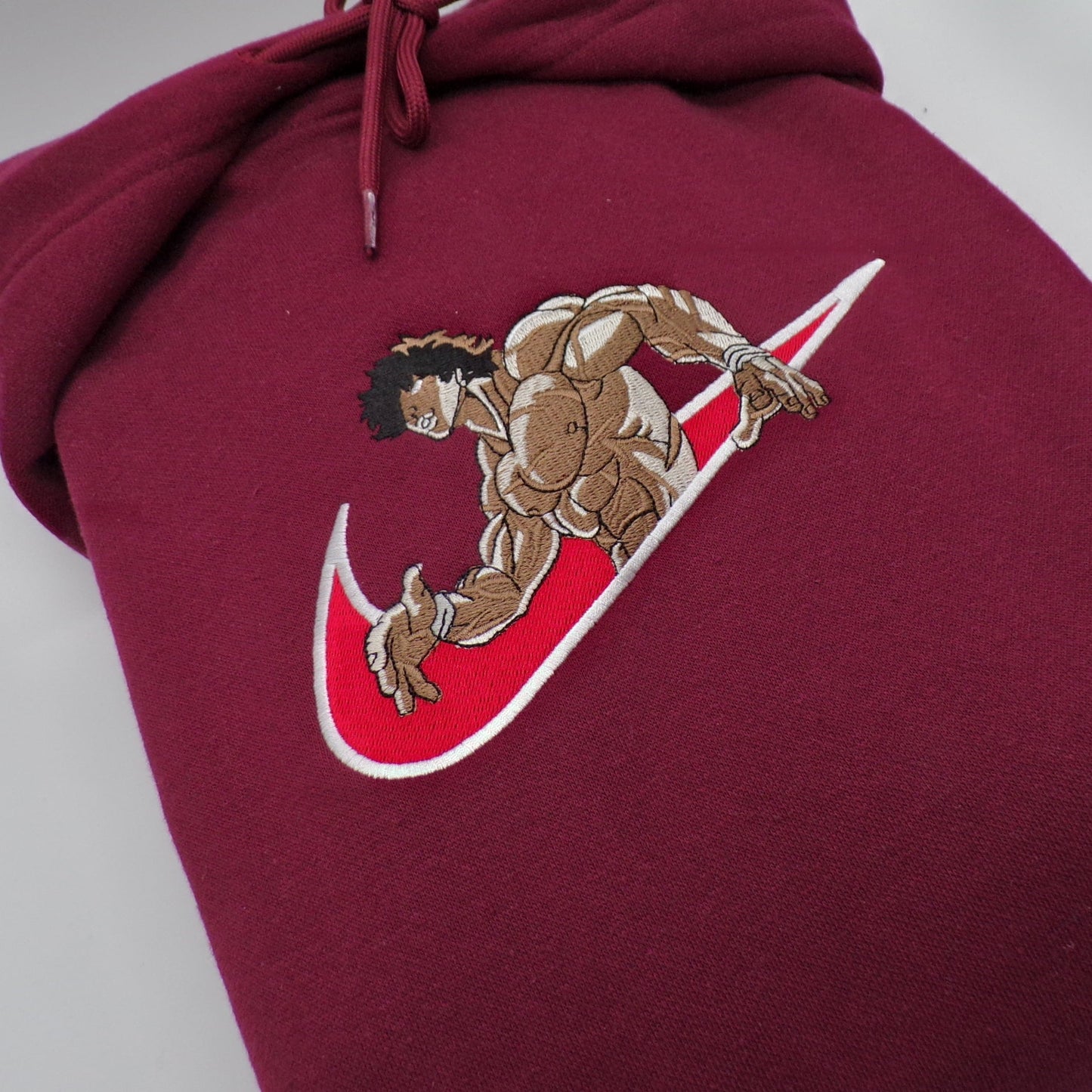 LIMITED BAKI HANMA X THE STRONGEST TEENAGER IN THE WORLD EMBROIDERED ANIME HOODIE