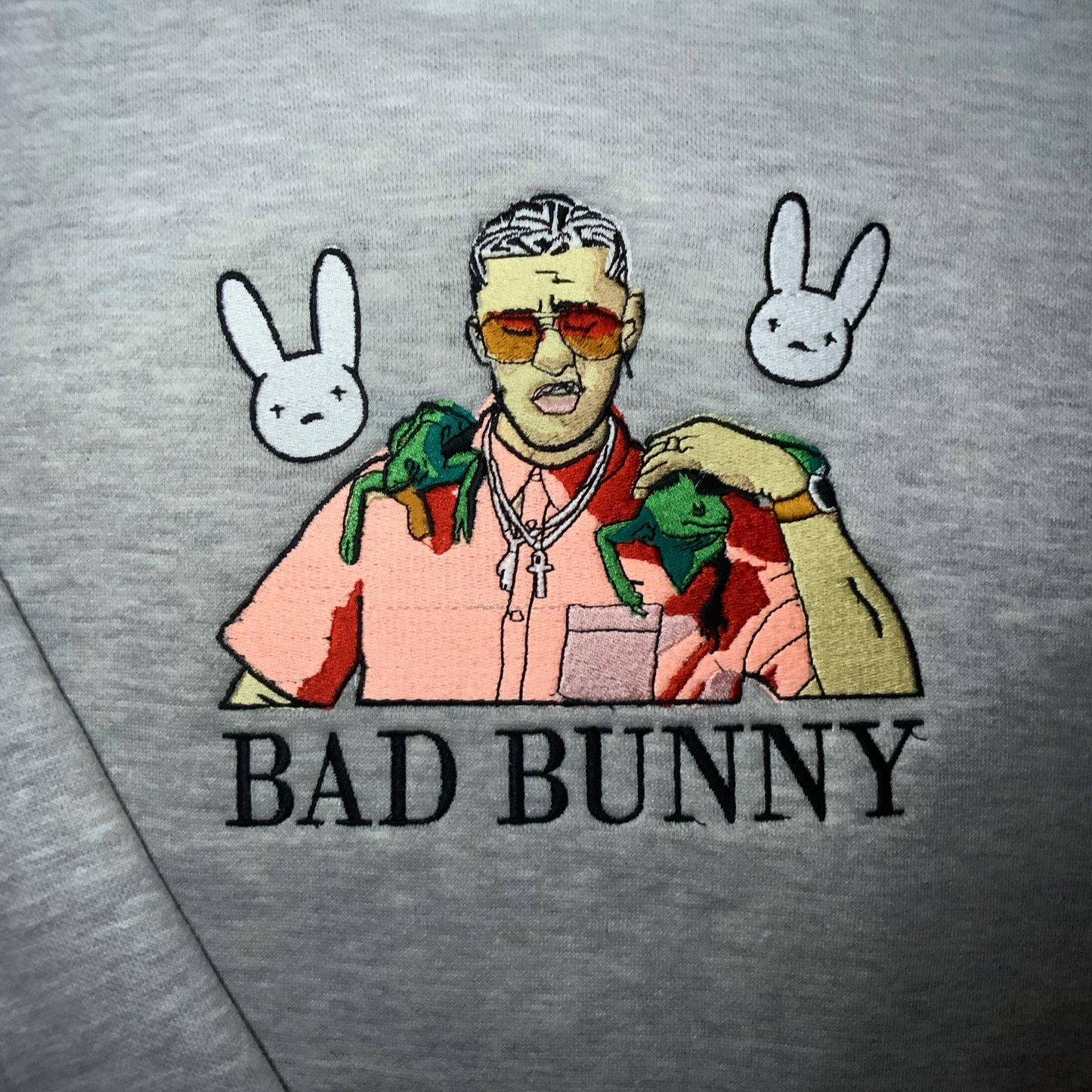 LIMITED BAD BUNNY KINGDAMN CUSTOM EMBROIDERED HOODIE