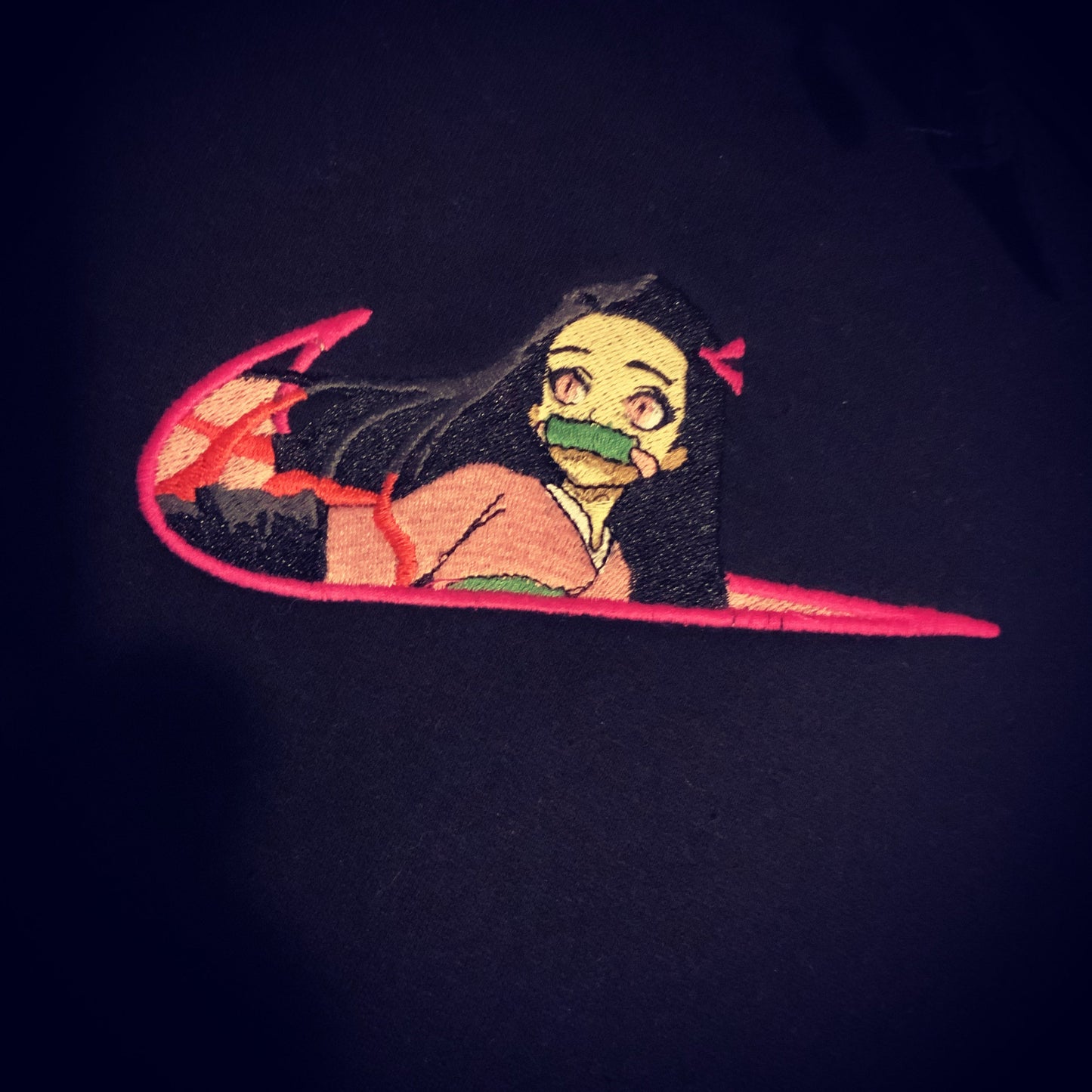 LIMITED DEMON SLAYER NEZUKO KAMADO X EMBROIDERED ANIME HOODIE