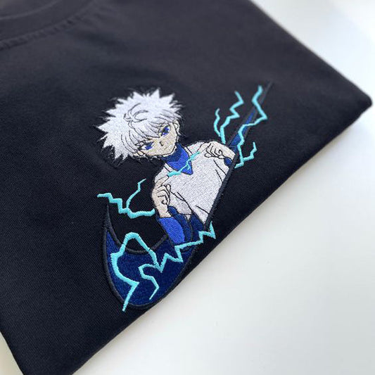 LIMITED Hunter X Hunter Killua Lightning EMBROIDERED HOODIE