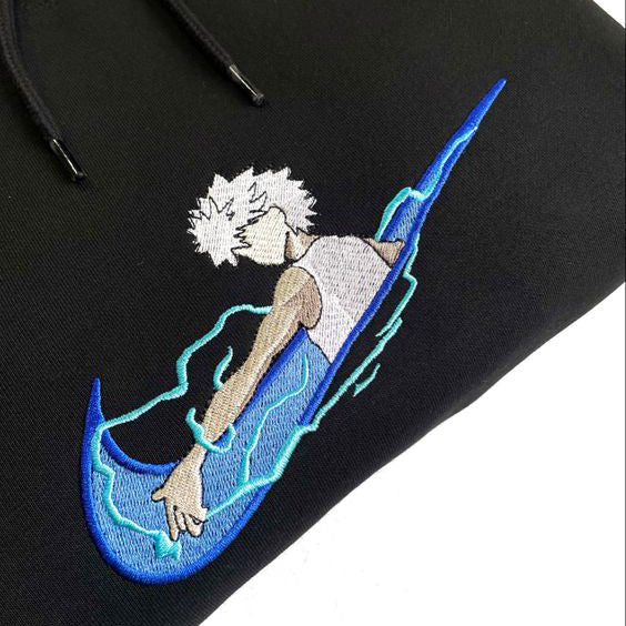 LIMITED KILLUA HUNTER X HUNTER X EMBROIDERED ANIME HOODIE