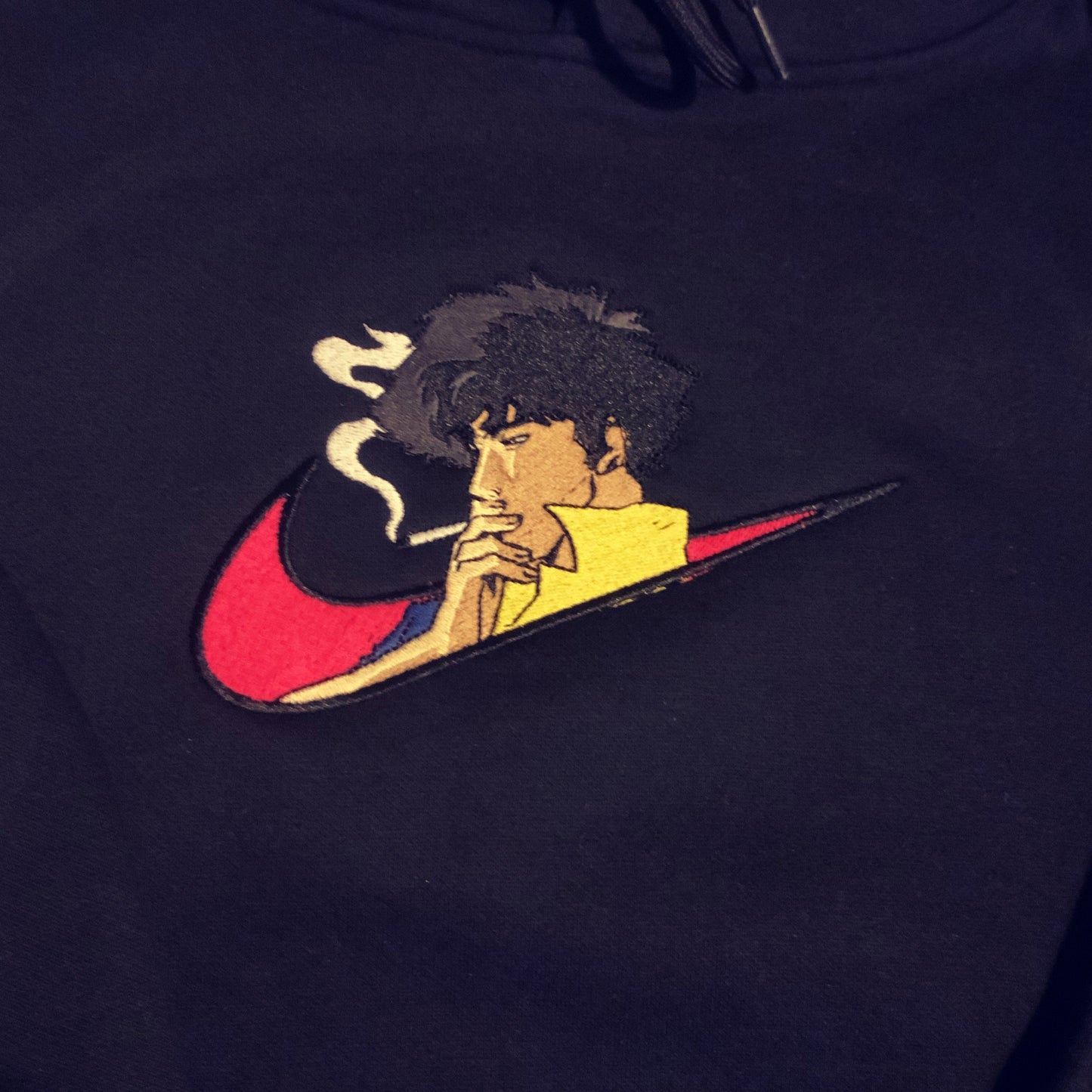 LIMITED COWBOY BEBOP X SPIKE SPIEGEL CORGI KINGDAMN COLLAB EMBROIDERED ANIME HOODIE