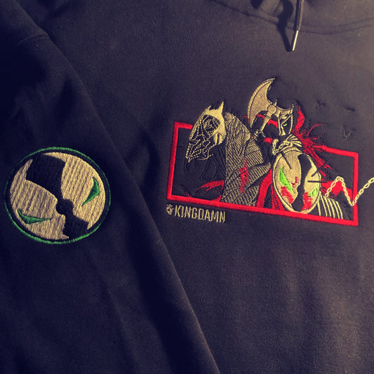 LIMITED MEDIEVAL SPAWN KINGDAMN CUSTOM EMBROIDERED HOODIE