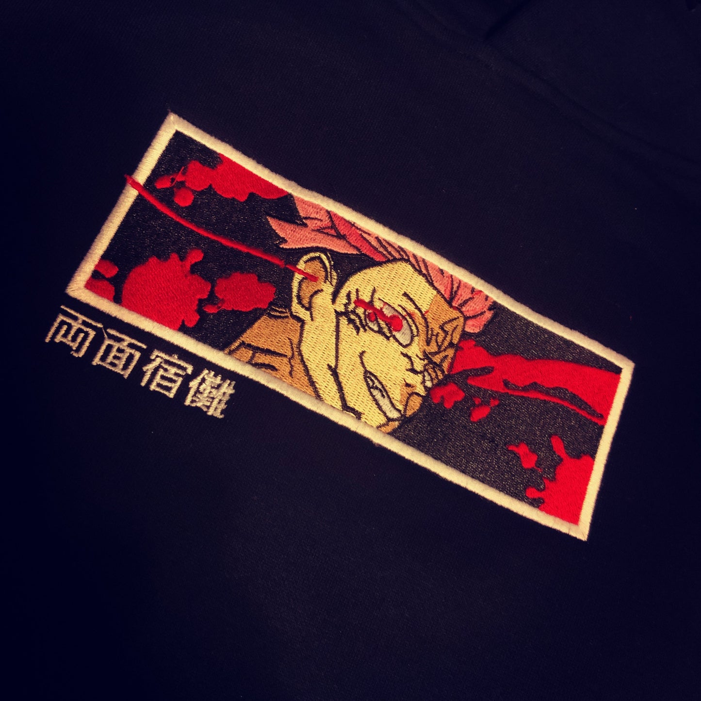 LIMITED JUJUTSU KAISEN SUKUNA CURSE EMBROIDERED HOODIE