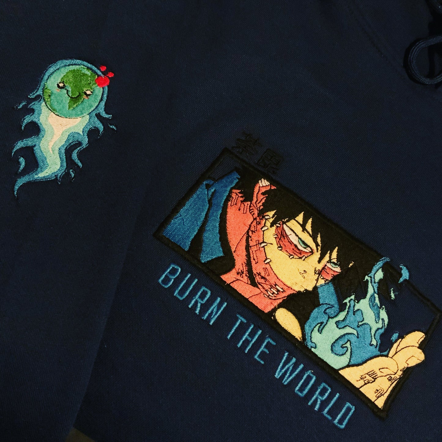 LIMITED MY HERO ACADEMIA DABI BURN THE WORLD EMBROIDERED ANIME HOODIE