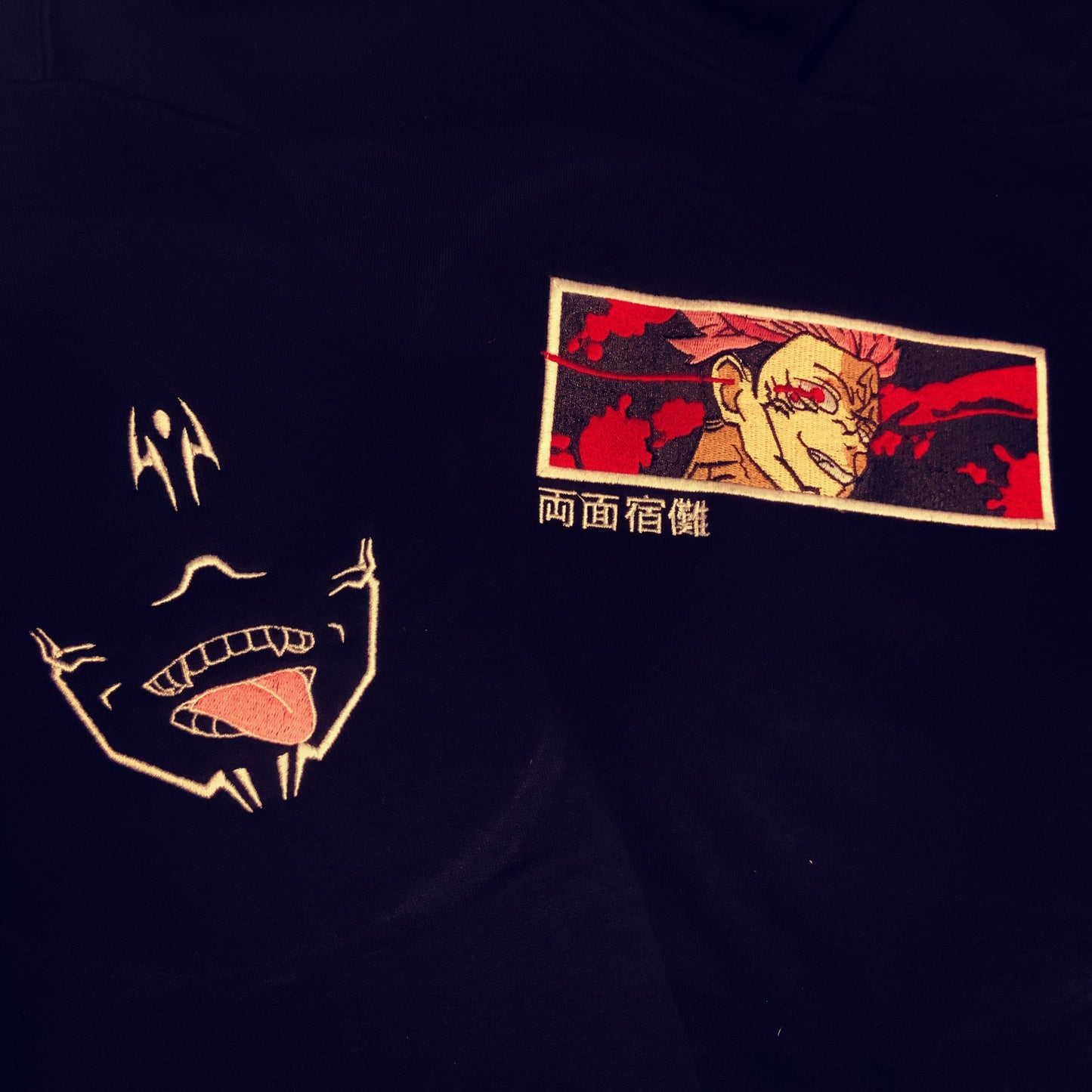 LIMITED JUJUTSU KAISEN SUKUNA CURSE EMBROIDERED HOODIE