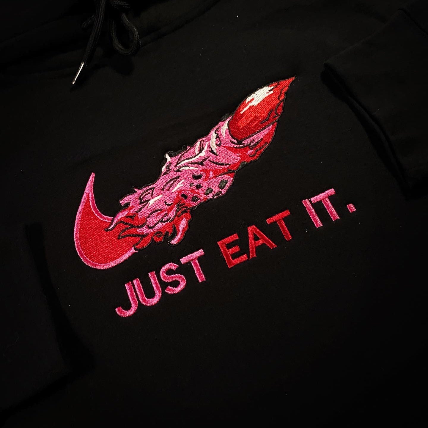 LIMITED Just Eat It EMBROIDERED Gym HOODIE