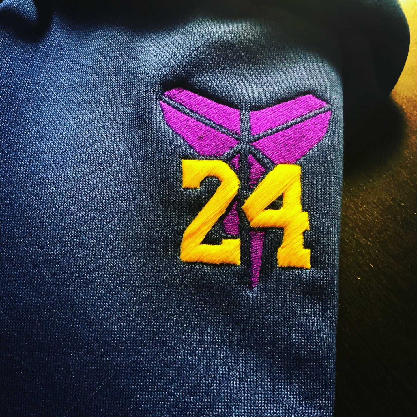 LIMITED KOBE BRYANT 24 MAMBA OUT KINGDAMN CUSTOM EMBROIDERED HOODIE