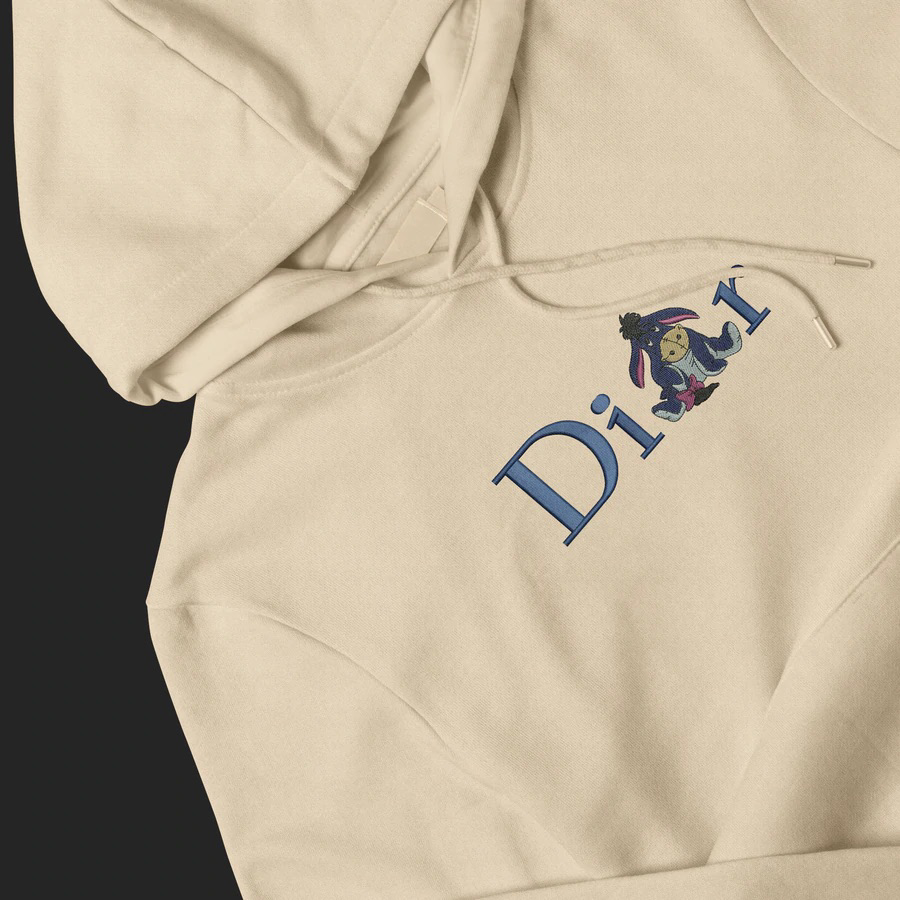 LIMITED VALENTINE'S DAY WINNIE THE POOH DIOR EEYORE EMBROIDERED HOODIE