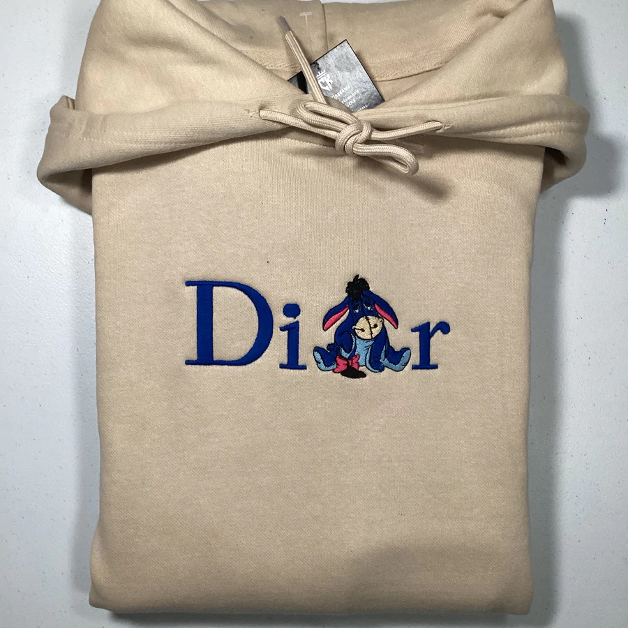 LIMITED VALENTINE'S DAY WINNIE THE POOH DIOR EEYORE EMBROIDERED HOODIE