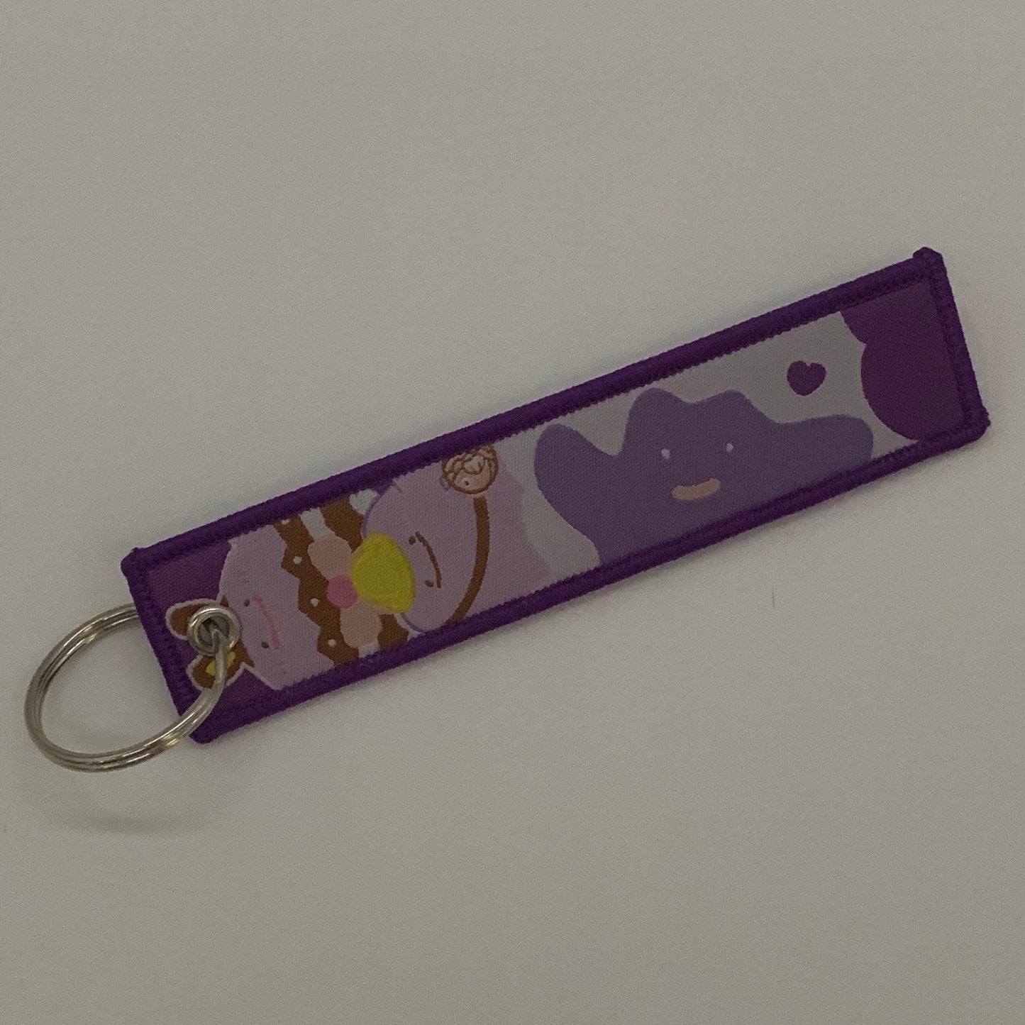 LIMITED Pokémon Ditto EMBROIDERED KEY CHAIN