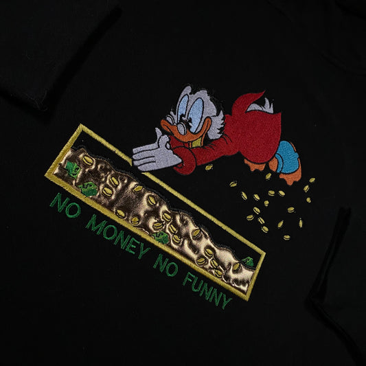 LIMITED Scrooge McDuck No Money No Funny EMBROIDERED HOODIE