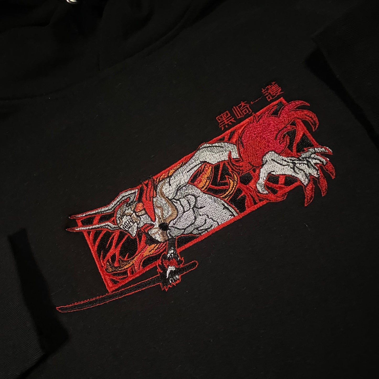 LIMITED Bleach Ichigo Hollow Demon EMBROIDERED HOODIE