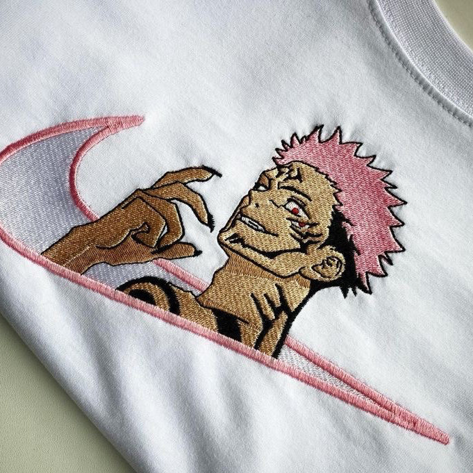 LIMITED JUJUTSU KAISEN SUKUNA X Mischief EMBROIDERED ANIME HOODIE