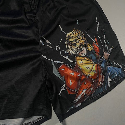 LIMITED DEMON SLAYER ZENITSU RAGE GYM SHORTS