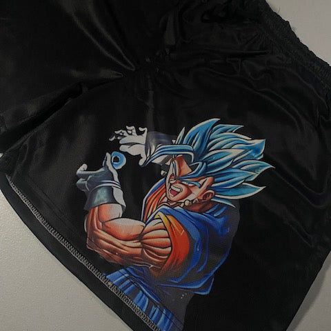 LIMITED DRAGONBALL SUPER SAIYAN GOD GOGETA GYM SHORTS