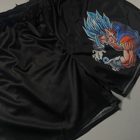 LIMITED DRAGONBALL SUPER SAIYAN GOD GOGETA GYM SHORTS