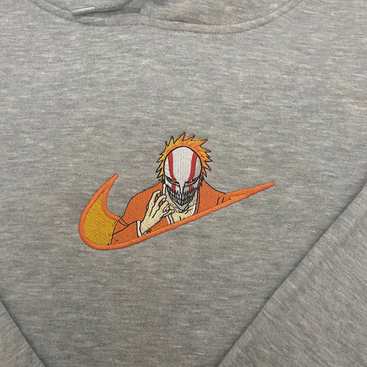 LIMITED BLEACH HOLLOW MASK ICHIGO KUROSAKI EMBROIDERED HOODIE