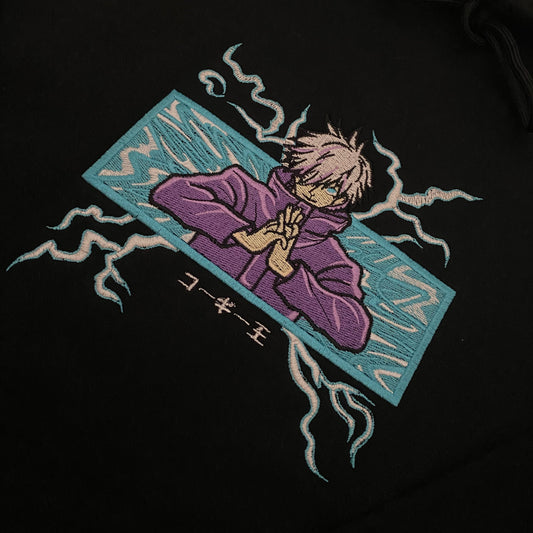 LIMITED JUJUTSU KAISEN GOJO REALITY EMBROIDERED HOODIE