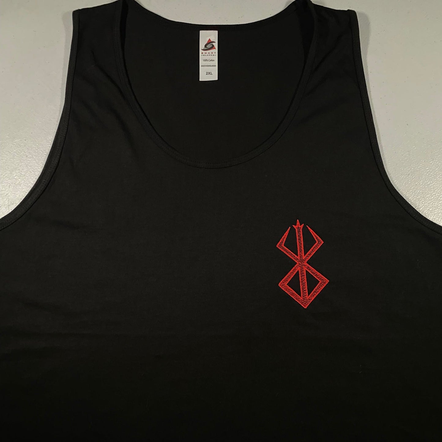 Anime Manga Inspired Embroidered Gym Tank Top