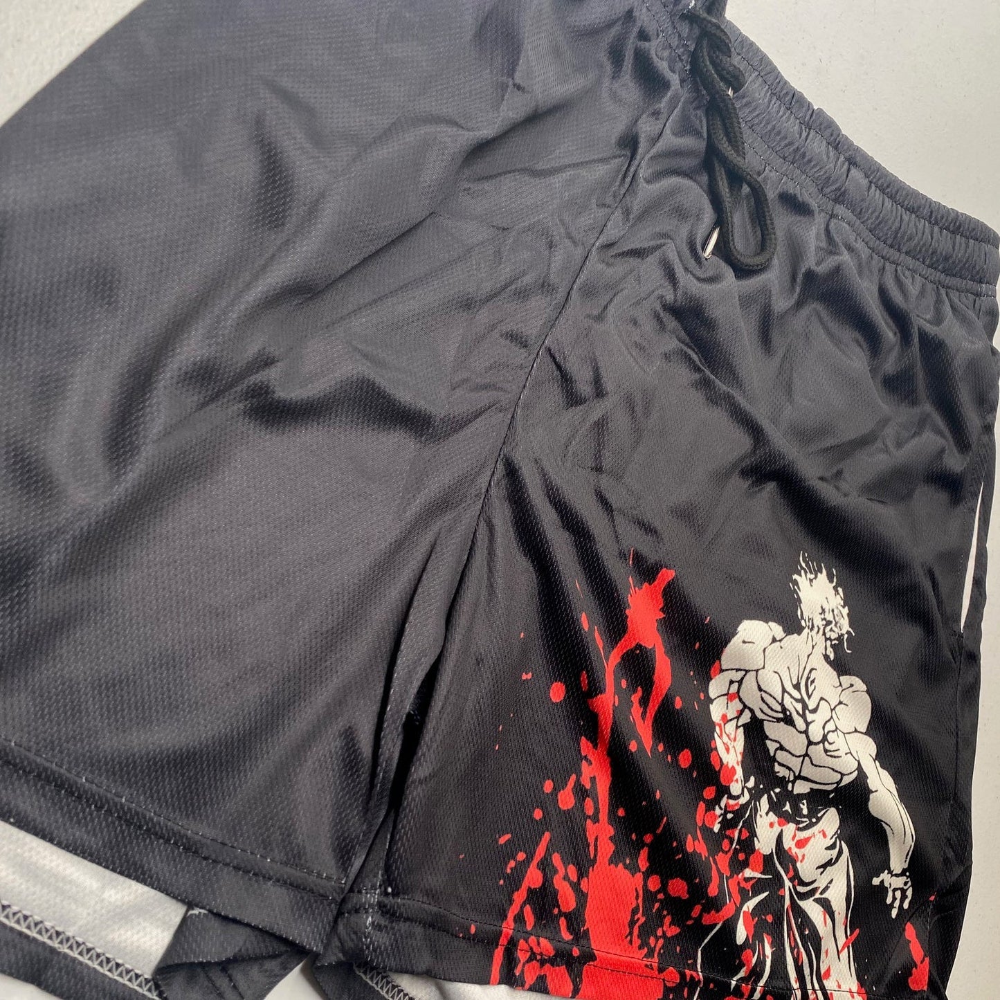 LIMITED BAKI YUJIRO HANMA DEMON BACK GYM SHORTS