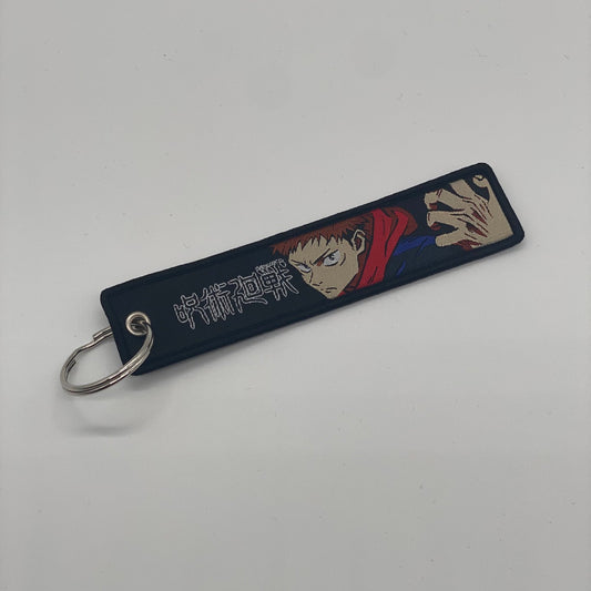 LIMITED JUJUTSU KAISEN Yuji Itadori Sukuna Rage DUAL-SIDED EMBROIDERED KEY CHAIN/TAG