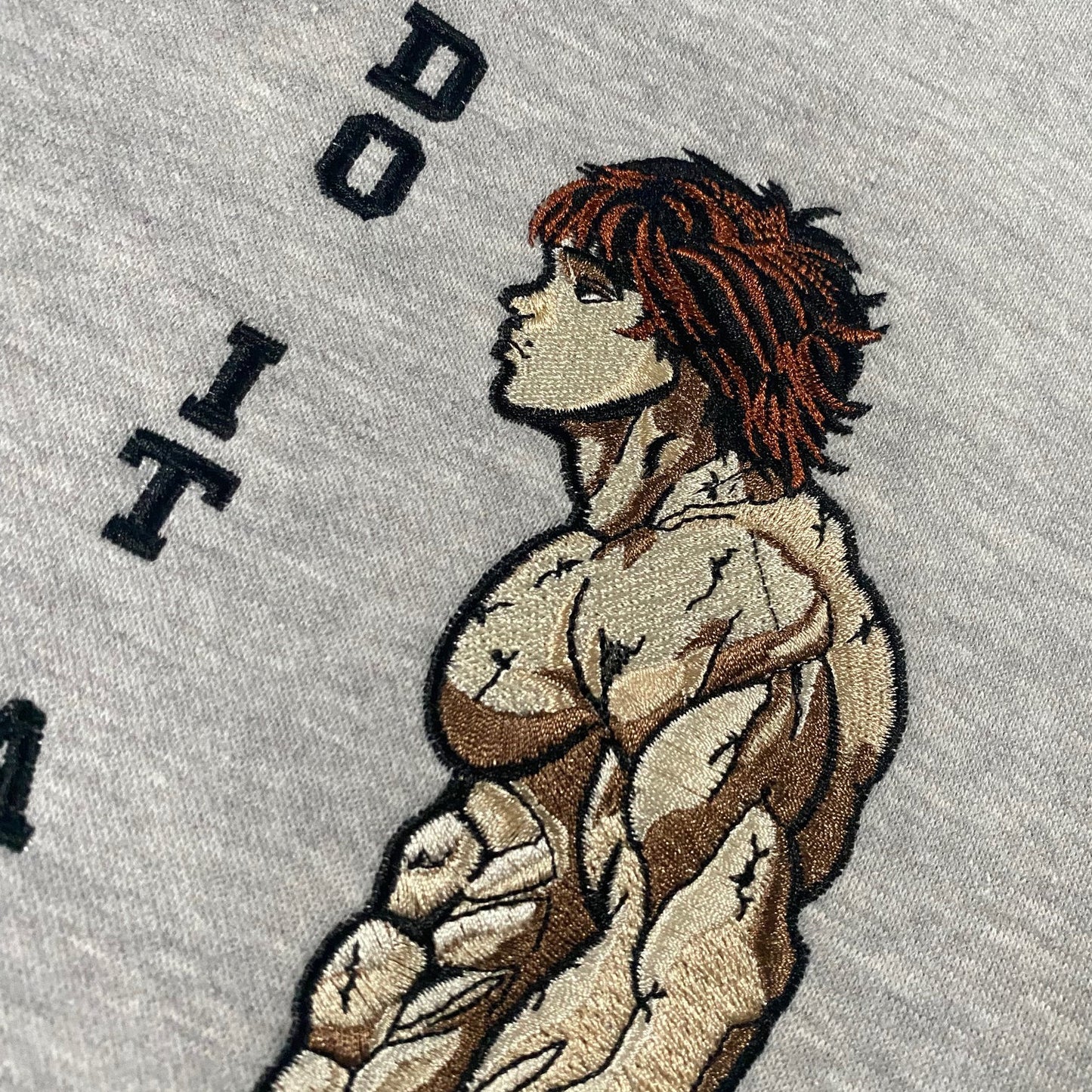 LIMITED Baki Do It Alone EMBROIDERED ANIME HOODIE