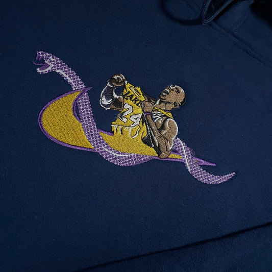 LIMITED Kobe Bryant 24 X Lakers Nation EMBROIDERED Gym HOODIE