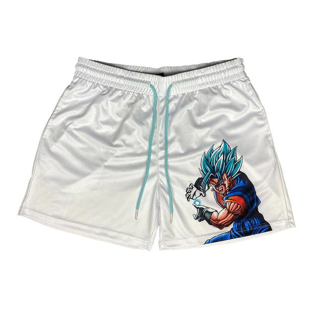 LIMITED DRAGONBALL SUPER SAIYAN GOD GOGETA GYM SHORTS